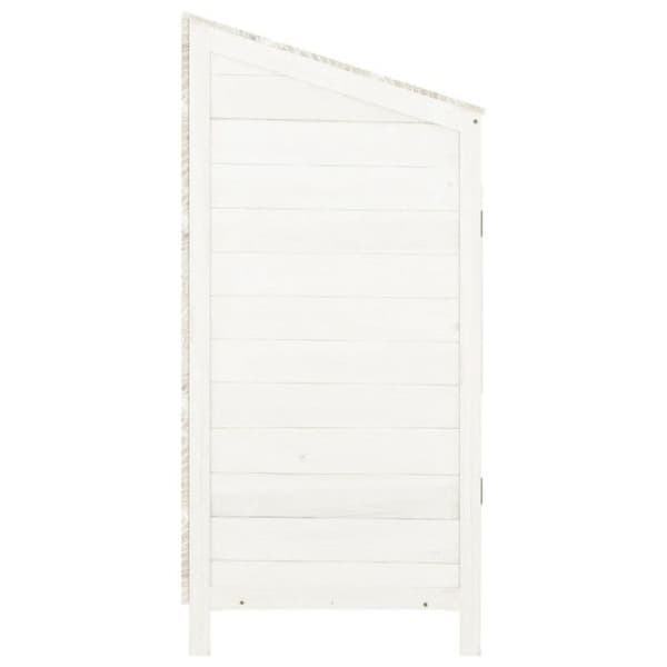 vidaXL Trädgårdsbod Vit 55x52x112 cm Solid granträ 152179