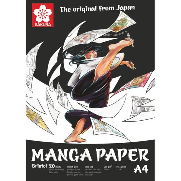 Ritpapper - Sakura - Manga - 20 ark - 250 g/m² - FSC-certifierad