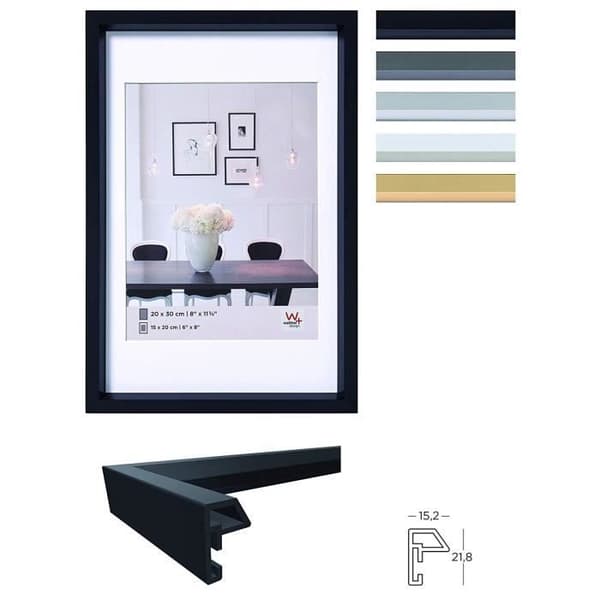 Walther Design Stålstil Plastram 20x20 cm, Svart - ES220B