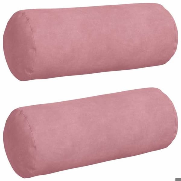vidaXL Accentkuddar 2 st Rosa Ø 15 x 40 cm 42014289