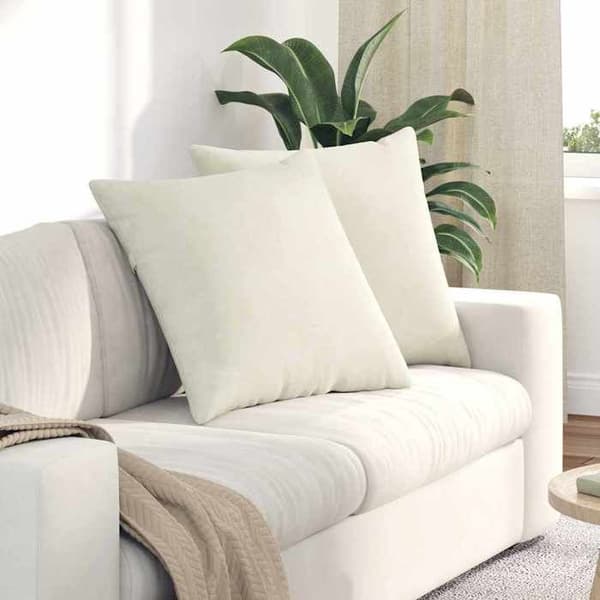 vidaXL Soffkuddar 2 st Kräm 80 x 80 cm 42014066