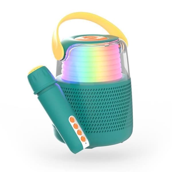 Bluetooth-högtalare - LICK - Ljus med Mikrofon - Röständring - Karaoke - Blå