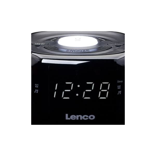 Lenco CR-12BK väckarklocka svart
