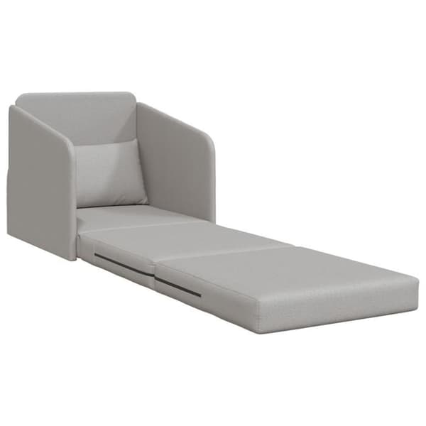 Sängsoffa 2 i 1 grå moln 65x80x83 cm tyg