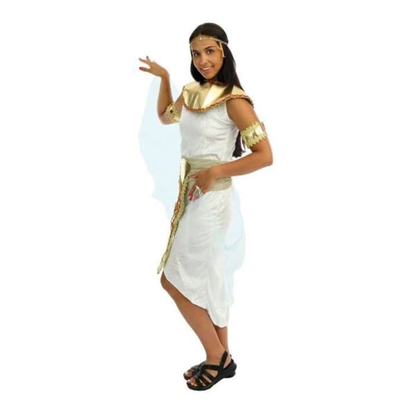 Kostym - LITEN CLOWN - Egyptisk Drottning - Vit - Polyester - XS