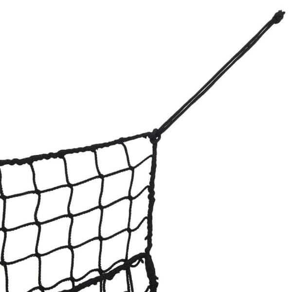 Hö nät 2 st rektangulär svart 150x90 cm PP