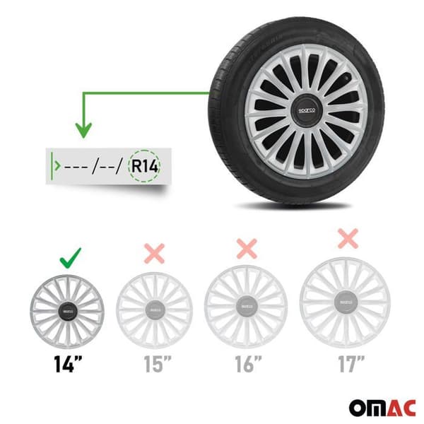 4-HJULSKÄLL SPARCO TREVISO 14" GRÅ