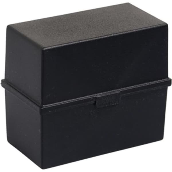 Portabel låda - EXACOMPTA - ECOBlack - 200 A5-kort - Svart - Små rutor 5x5