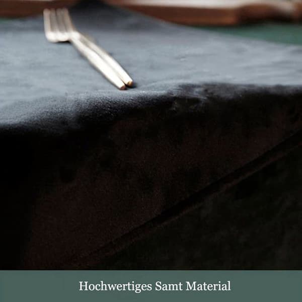Bordslöpare sammet 32 x 200 cm grön - rektangulär, elegant för matsal & fester