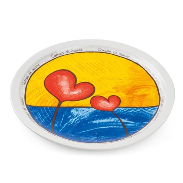 Assiette Egan - PCU37T/1GY - Tallrik Pizza Champ de Coeurs Gul