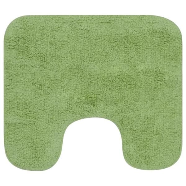 vidaXL Badrumsmatta Set 3 st Tyg Grön
