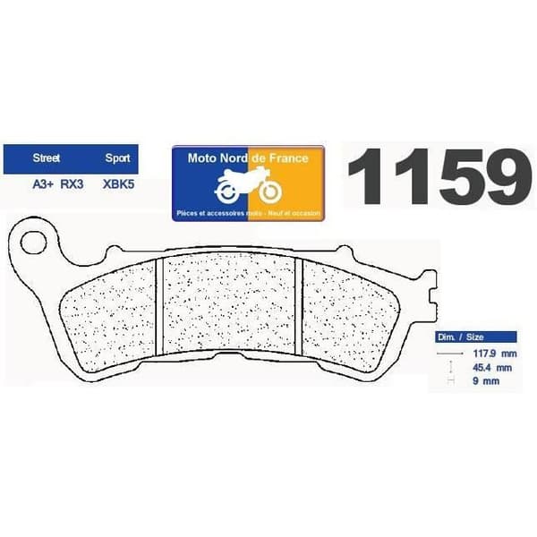 Bromsklossar Carbone Lorraine typ 1159 XBK5