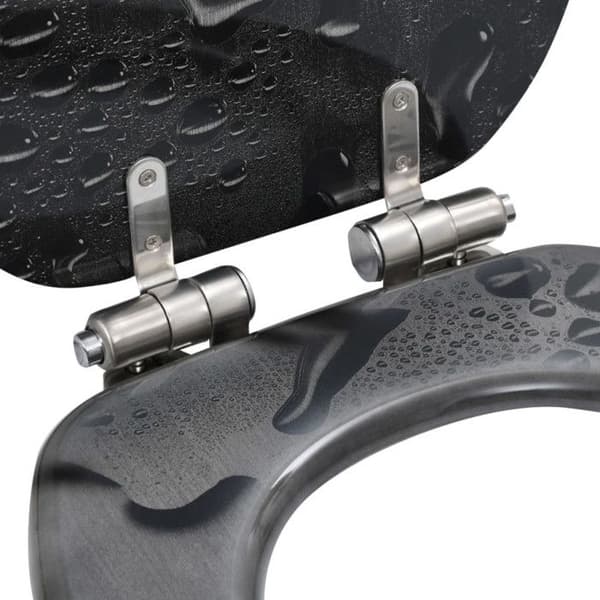 vidaXL Toalettsits MDF Soft Close Lock Water Drops
