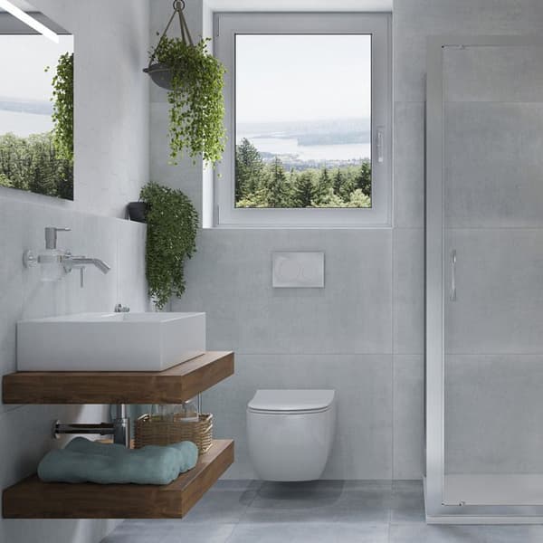 Toalettborsthållare - Hansgrohe - Logis - Silverkrom - Modern design - Enkel montering