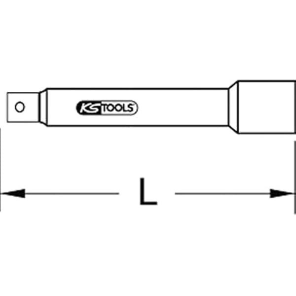 Rallonge moletée - KS TOOLS - 911.4883 - 300 mm - Kromvanadium - 3/8"