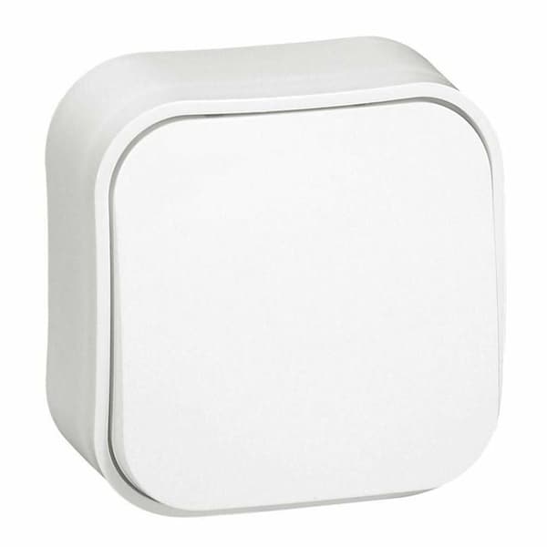 Tryckknapp - LEGRAND - 448782405 - 6A - Vit - Trådbunden