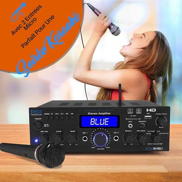 Pyle Bluetooth-förstärkare 200W multi-kanal – HDMI, USB/SD, FM, mikrofon, fjärrkontroll