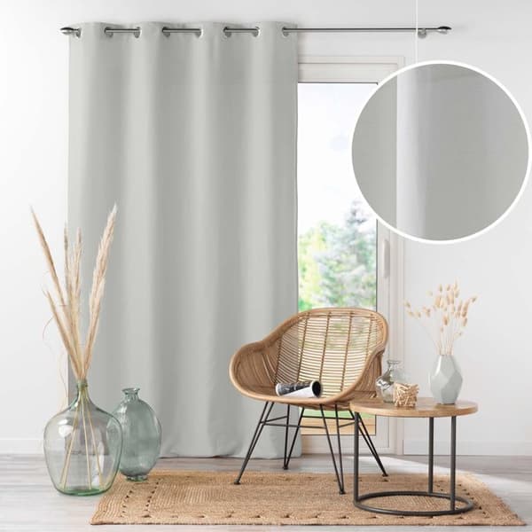 Öljegardin 140 x 280 cm vanlig mikrofiber absolut Grå