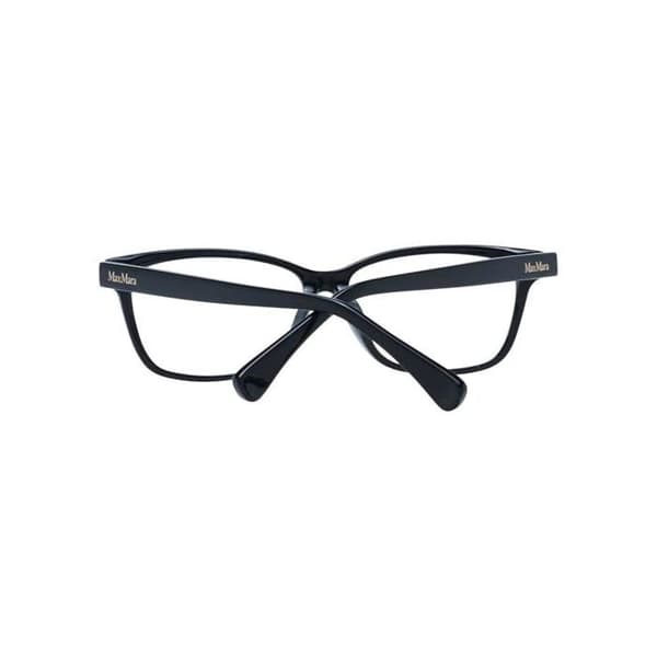 Rektangulära glasögon - MaxMara - Svart glänsande - 56/13/140 - Acetat - Titan - Rostfritt stål