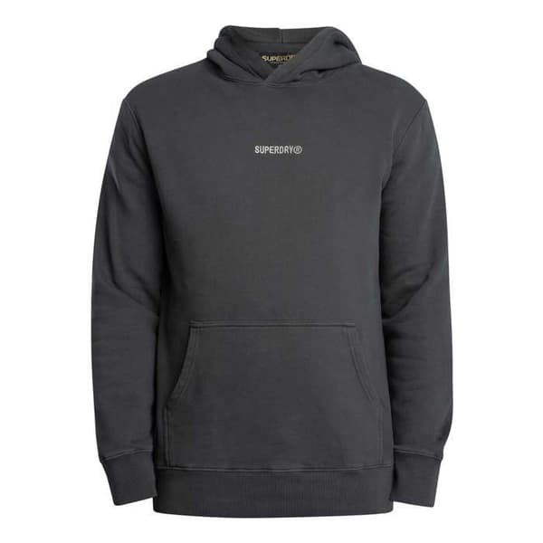 Sweat Superdry Herr Mikro Logotyp Svart Bomull