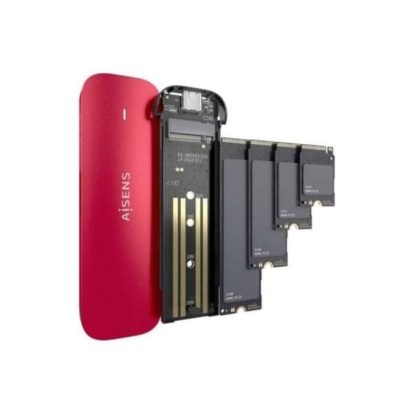 Hårddiskfodral - Aisens - ASM2-027RED - USB 3.0 - 2.5" - Röd