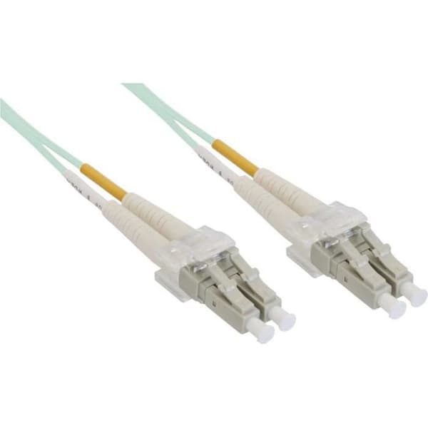 Duplex InLine® fiberoptisk kabel, LC/LC, 50/125µm, OM3, 1m