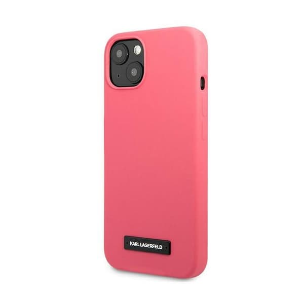 Fuchsia silikonfodral för iPhone 13 mini från Karl Lagerfeld
