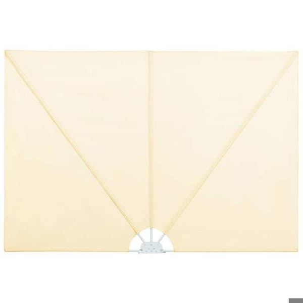 vidaXL Fällbart sidotak för terrass Creme 300 x 150 cm 44568