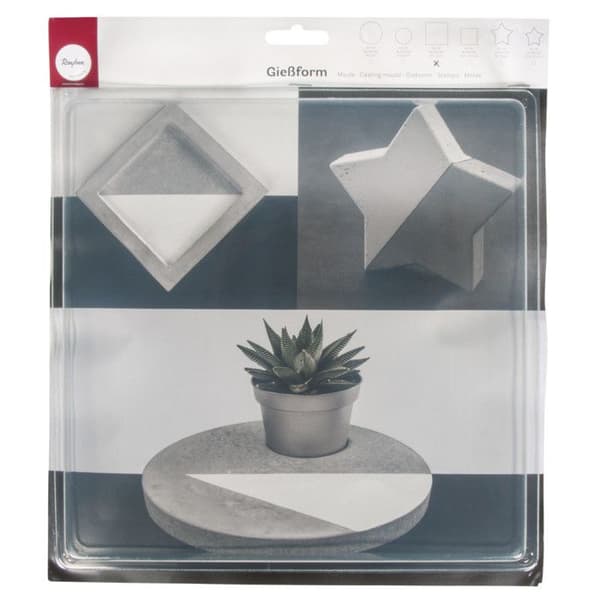 Kollapsform - Noname - Stor kvadrat - 25x25cm - Djup 4cm - Grå