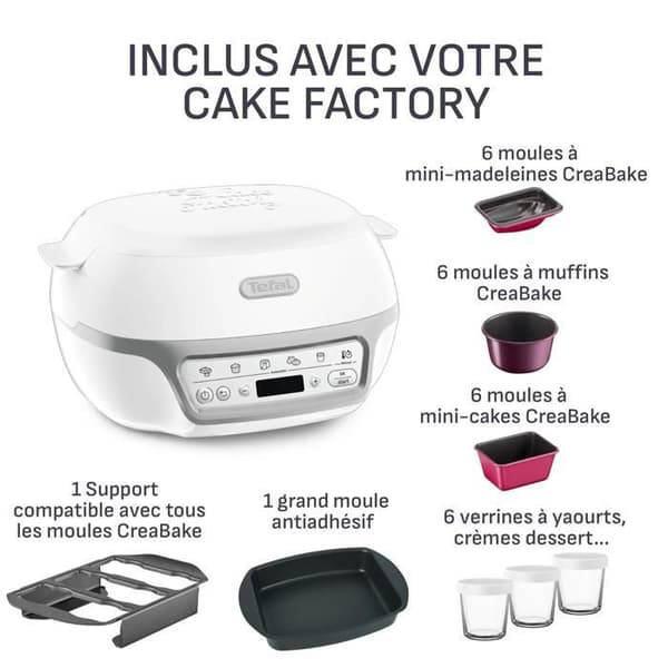 Tefal Cake Factory Délices, Bakmaskin, 5 Program, KD812110