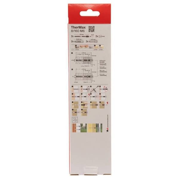 Fäste system - FISCHER - THERMAX - 8/160 M6 - Termisk isolering - Nylon