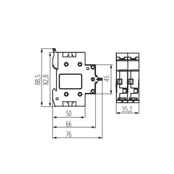 Strömbrytare - KANLUX - KCS 40A - IP20 - Snabbanslutning - Kompakta dimensioner