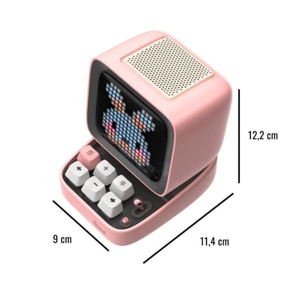 Bluetooth-högtalare - Divoom - Ditoo Mic Rosa - 15W - Karaoke - Pixelvisning