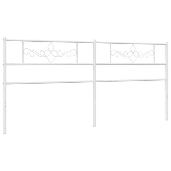 vidaXL Ersättningssänggavel metall vit 180 cm 355352