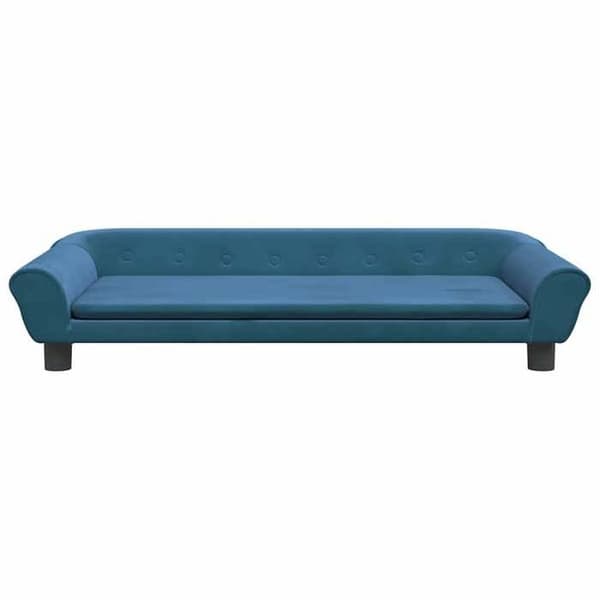 vidaXL Barnsoffa blå 100x50x26 cm sammet, mini soffa, mini soffa-stol, mini soffa för barn, soffa av 3196393