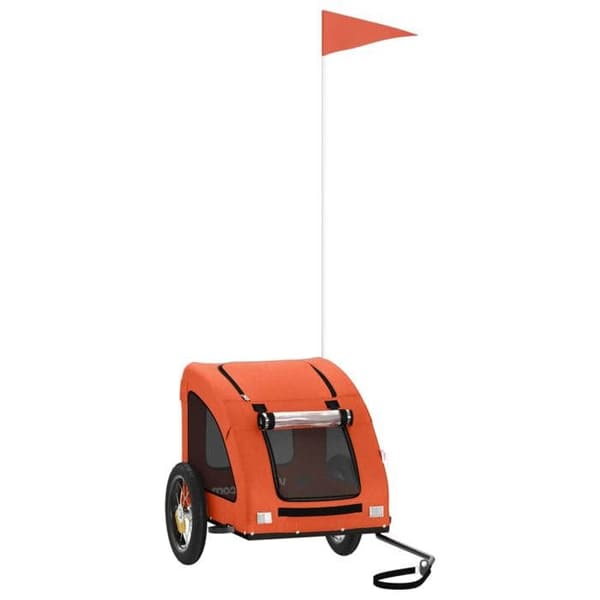 vidaXL Cykelvagn för husdjur orange 93949