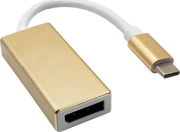Adapter - AKYGA - AK-AD-56 - USB-C till DisplayPort - Guld - USB 3.1