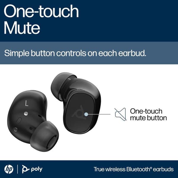 Hörlurar - POLY - A28PYAAABB - Bluetooth - Aktiv brusreducering - In-ear