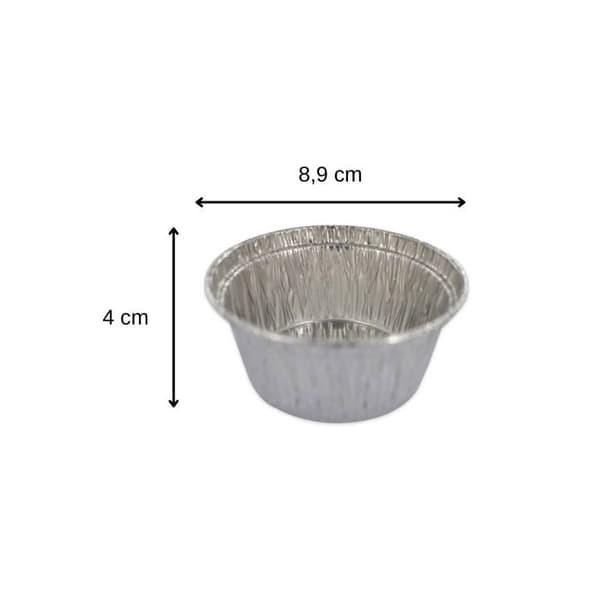 Set om 10 aluminiumskålar 4 x 9 cm Fackelmann