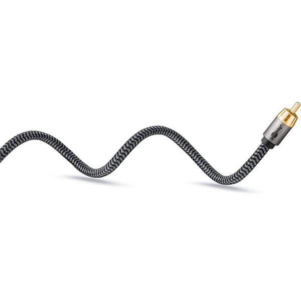 GOOBAY Digital audio cable RCA koaxial subwoofer nylon flätad 10m
