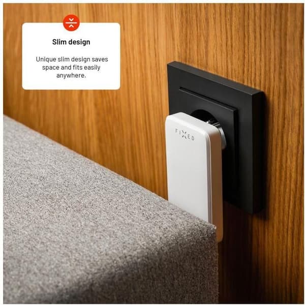 Laddare - FIXED - FIXE Slim GaN - 2x USB-C - 45W - Snabbladdning