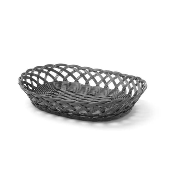 Flätade korgar oval Svart 320x230x(H)55 mm - Hendi