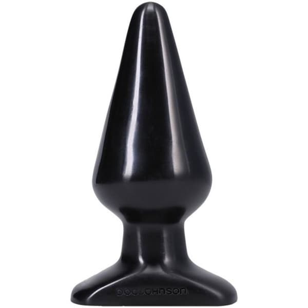 Analplugg - DOC JOHNSON - Grand 14 cm (5,5") - Svart - Konisk - Uppsvingad bas