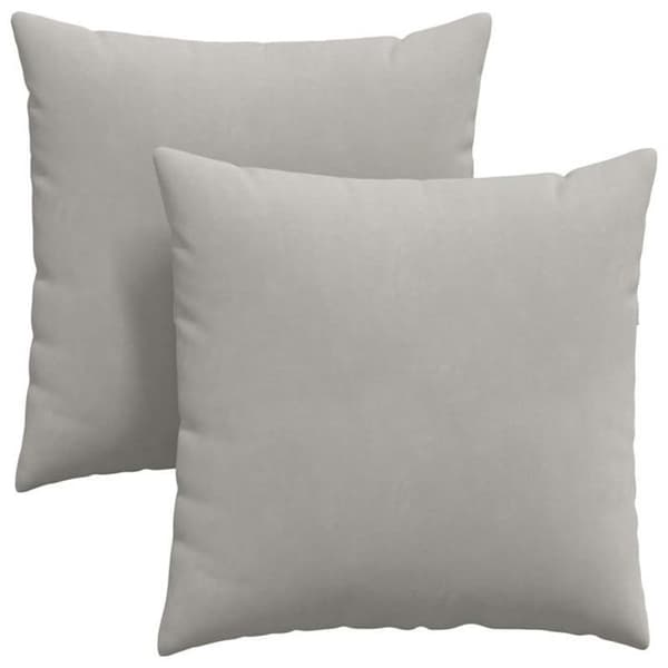 Coussin Vidaxl Soffkuddar 2 st Ljusgrå 80 x 80 cm tyg