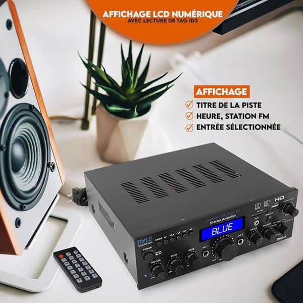 Pyle Bluetooth-förstärkare 200W multi-kanal – HDMI, USB/SD, FM, mikrofon, fjärrkontroll