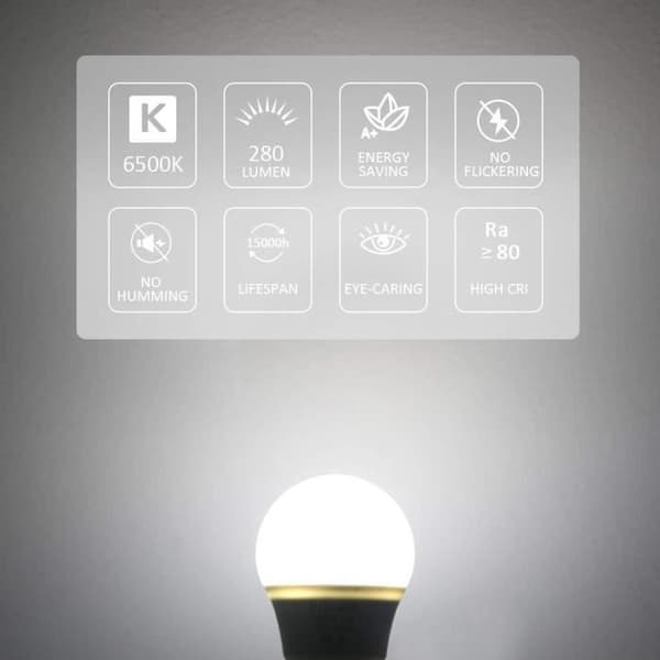 Ampull LED E27 G45 - VICLOON - 3W - Kallvitt 6500K - 280 Lumen - Ej dimbar