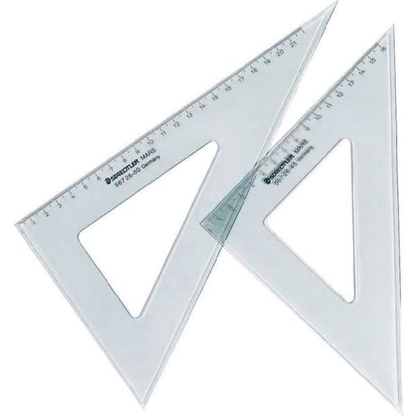 Vinkelmått - STAEDTLER - 26cm - 60°/30° - Transparent