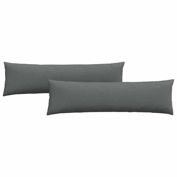 vidaXL Soffkuddar 2 st Mörkgrå 145 x 40 cm tyg 42013826