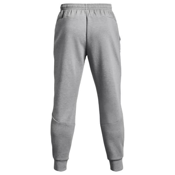 Joggingbyxor - Under Armour - Unstoppable FLC - Grå - Normal passform - Fickor med dragkedja fram