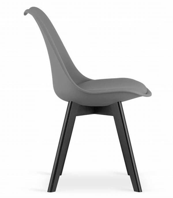 Stol MARK - grafit / svarta ben x 2, OSKAR, modern design
